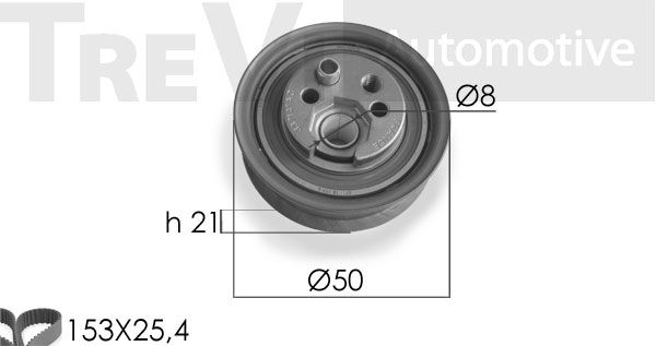 TREVI AUTOMOTIVE Комплект ремня ГРМ KD1059